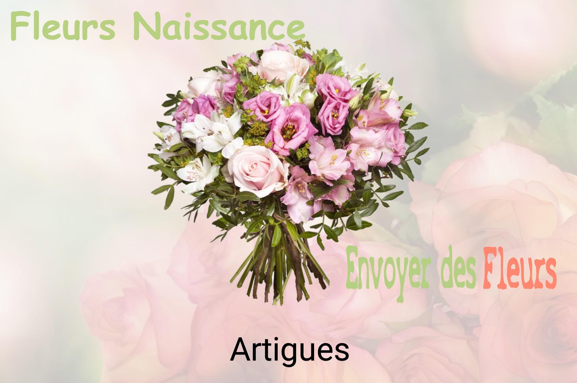 Bouquet de fleurs de naissance livré à Artigues